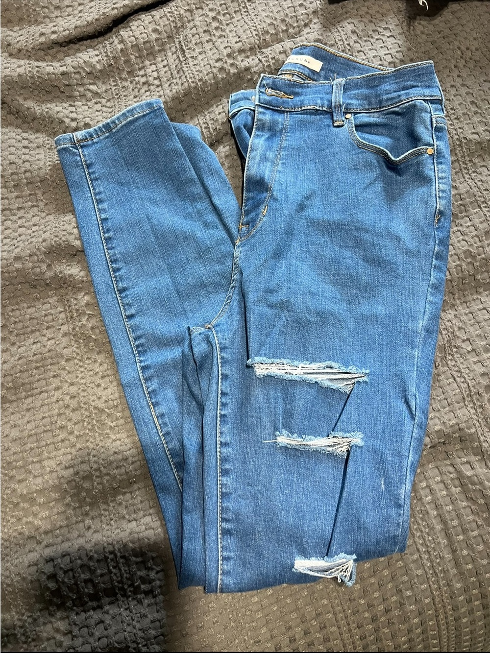PacSun Blue Ripped Skinny Jeans